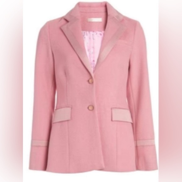LoveShackFancy Lula wool blend blazer powdered pink - Picture 5 of 11